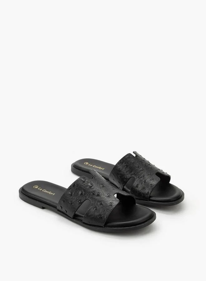 لو كونفورت Women Textured Slip-On Sandals