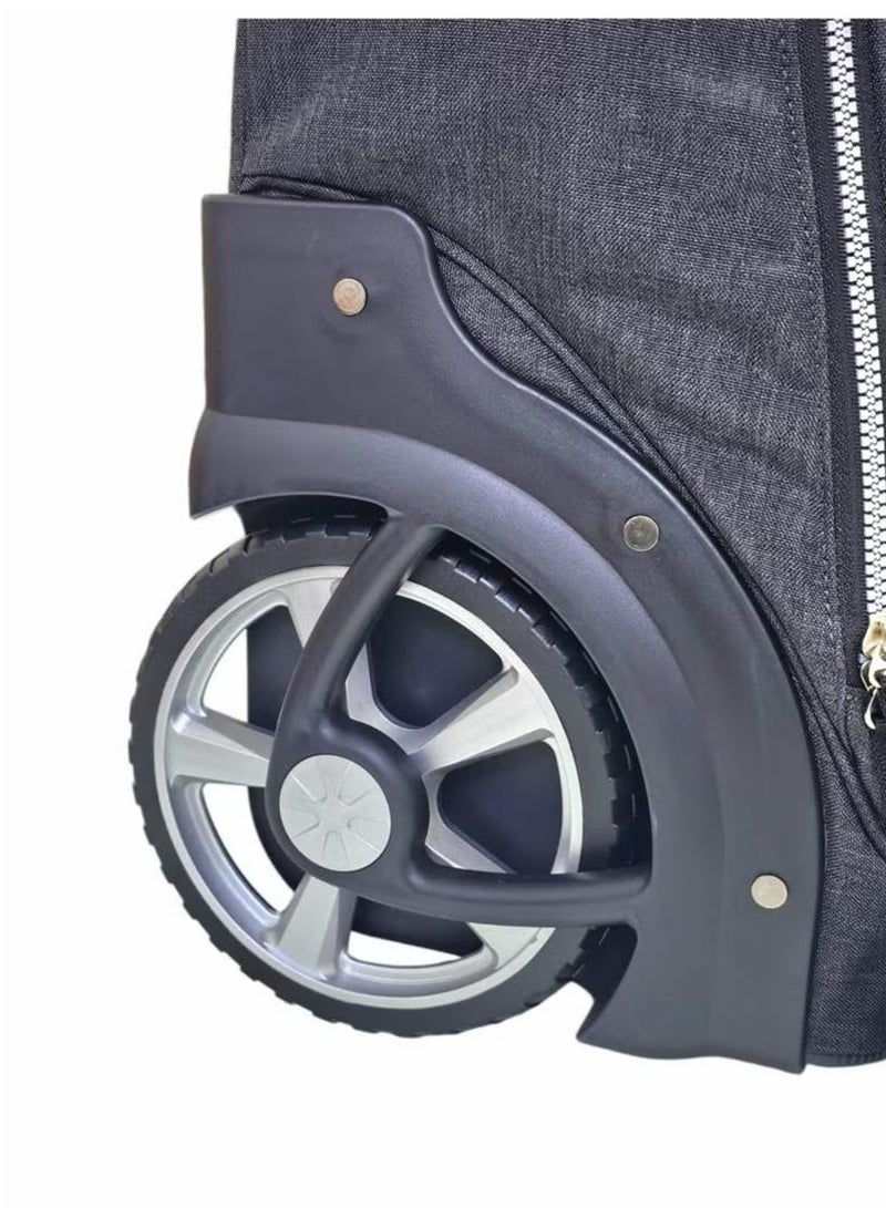 3 in 1 School Bag with Wheels Girls School Bags Student Trolley Bag Travel Trolley Bag 18 Inch Multi-functional Bag  - Image 5