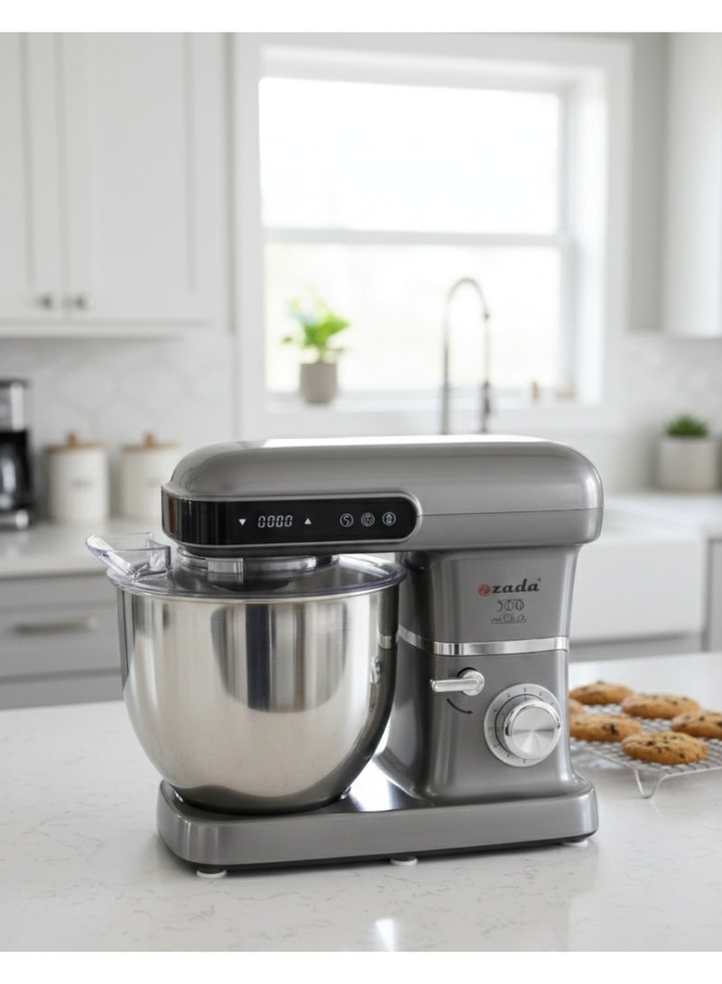 Zada Digital Stand Mixer - 10 Liters - 2200W Powerful Motor - LCD Display - Silver - Model ZMX-1022 - Image 3
