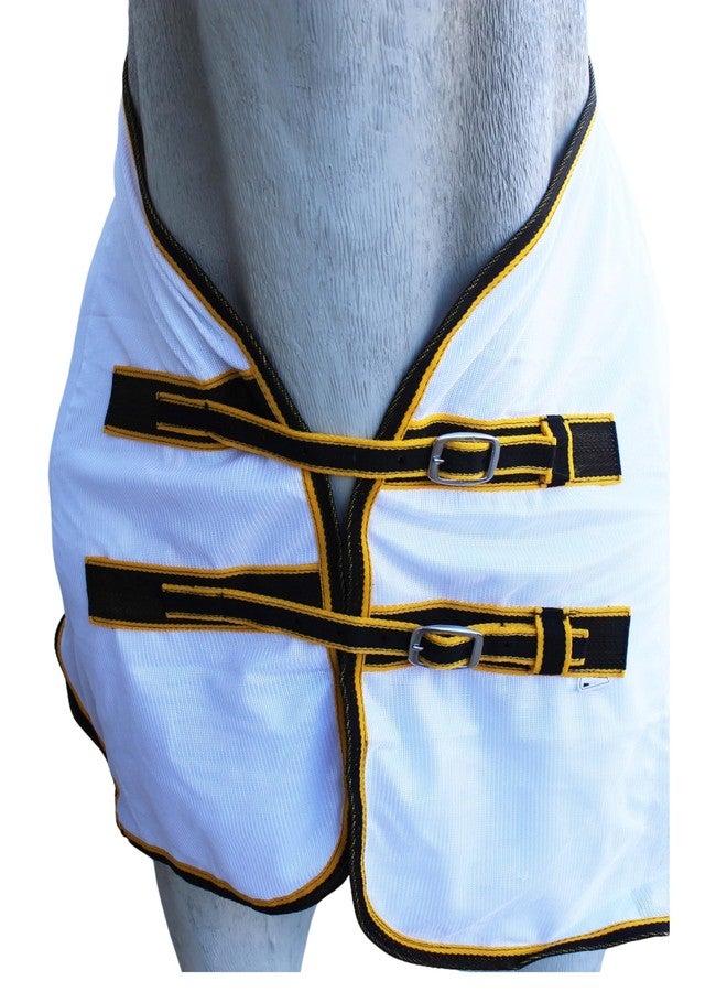 تشالنجر ملاءة شبكية خفيفة الوزن للخيول مقاس 64 بوصة، مناسبة لفصلي الصيف والربيع، تسمح بمرور الهواء (رقم الموديل: 73433) - Image 2