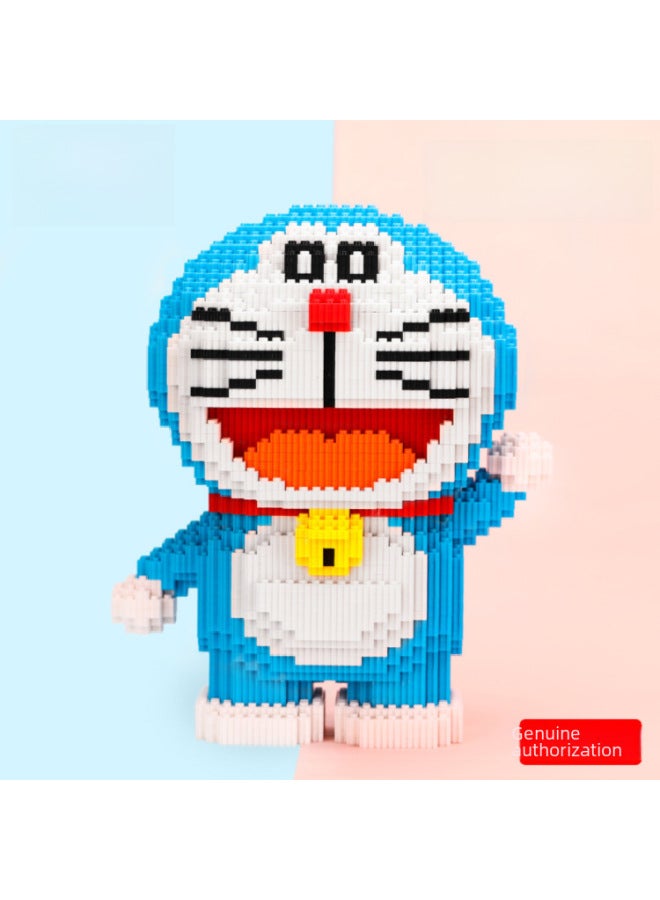 Color Puzzle Version Authentic Doraemon Adult Toys Micro Particle Building Blocks Educational Brain Teaser For Adults-Color:8817 Pen Holder Dora No. 1 - Image 5