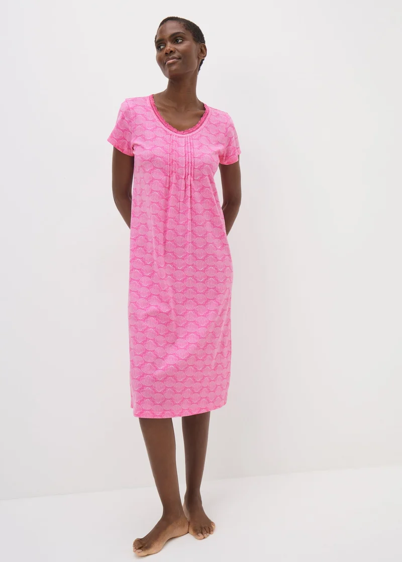 Matalan Pink Shell Lace Nightie