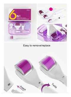 6-in-1 Derma Roller System-Skin and Hair Care For Men and Women(Purple/Grey) - pzsku/Z3EACA9BCE2CB8C42130EZ/45/_/1732172237/577b1f2f-4432-45f1-911a-40ec2ece4b9f