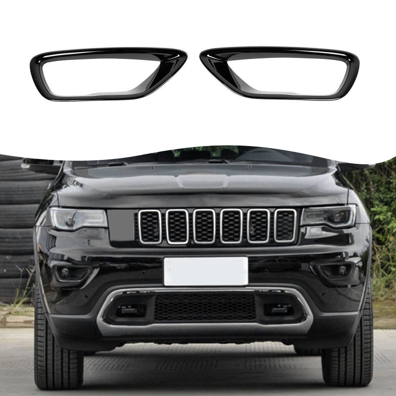 غطاء مصباح الضباب الأمامي الأسود لجيمين متوافق مع جيب جراند شيروكي 2018-2020