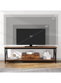 Chulovs Modern TV Stand for 60 inch TV with Storage Shelves, with a Drawer Wide TV Entertainment Center, Wooden TV Table with Metal Frame Sutible for Living Room  - Image 3