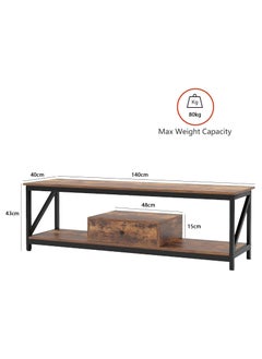 Chulovs Modern TV Stand for 60 inch TV with Storage Shelves, with a Drawer Wide TV Entertainment Center, Wooden TV Table with Metal Frame Sutible for Living Room  - Image 4
