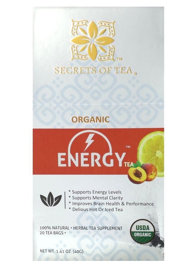 Organic Energy Tea 20 Tea Bags 1.41 oz (40 g)