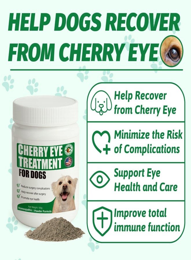 VetaSure Cherry Eye Treatment for Dogs, Terra-CIN for Conjunctivitis, Reduces Redness and Swelling, Homeopathic Health Powder Formula, 100g - Image 3