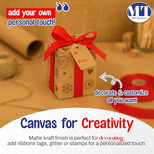 MT Products Tuck Top Kraft Paperboard Small Gift Box 2" x 2" x 3" - Gift Boxes with Lids - Pack of 30 - Image 5