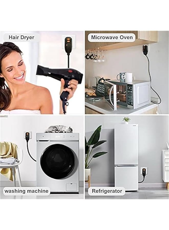 GFCI Replacement Plug Assembly with Ground Fault Circuit Interrupter Safety RCD Protection for Pool Pump, Power Pressure Washer, Air Conditioner, Hair Dryer, etc (10Amp, 3 Wires) - Image 5