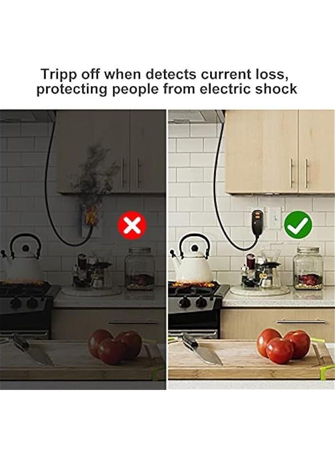 GFCI Replacement Plug Assembly with Ground Fault Circuit Interrupter Safety RCD Protection for Pool Pump, Power Pressure Washer, Air Conditioner, Hair Dryer, etc (10Amp, 3 Wires) - Image 4