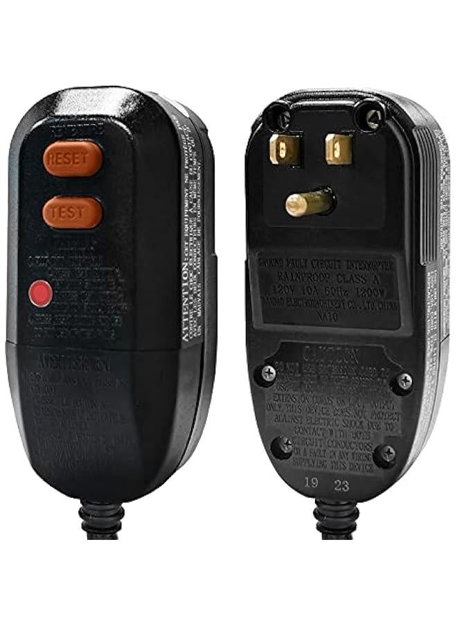 GFCI Replacement Plug Assembly with Ground Fault Circuit Interrupter Safety RCD Protection for Pool Pump, Power Pressure Washer, Air Conditioner, Hair Dryer, etc (10Amp, 3 Wires) - Image 2