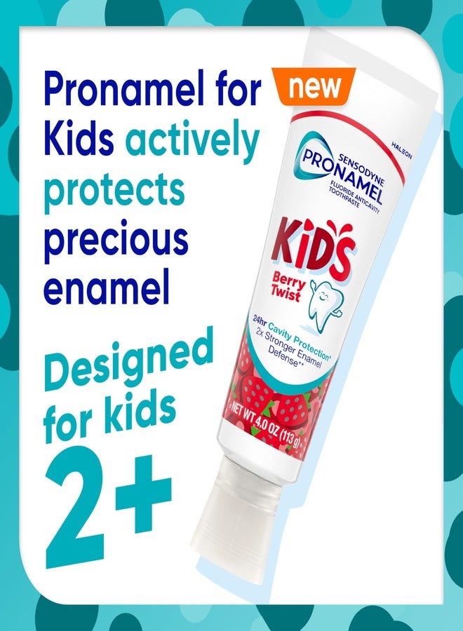 Sensodyne Pronamel Kids Toothpaste, Fluoride Anticavity Toothpaste, Cavity and Enamel Protection, for Ages 2+, Berry Twist Flavored, 4 oz (2 Pack) - Image 2