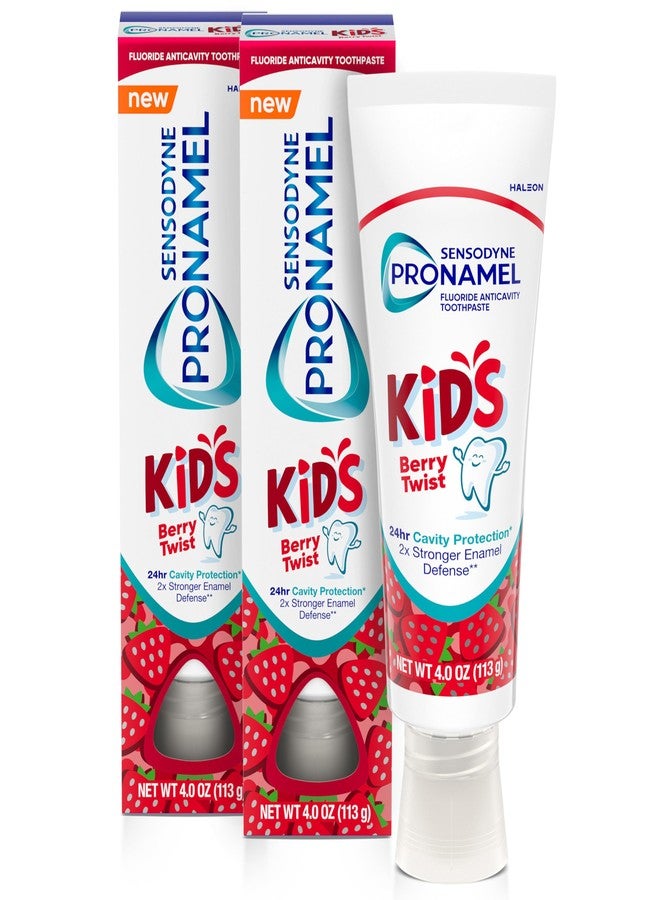 Sensodyne Pronamel Kids Toothpaste, Fluoride Anticavity Toothpaste, Cavity and Enamel Protection, for Ages 2+, Berry Twist Flavored, 4 oz (2 Pack) - Image 1