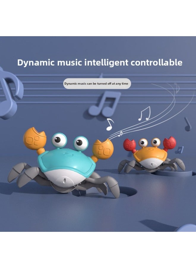 Children's Electric Induction Escape Crab Toy Baby Crawling Guide Toy 1-3 Years Old Educational Popular Online-Color:(Color Box) Orange-electric Induction Crab [with Ordinary Battery]-no Light Type  - Image 5