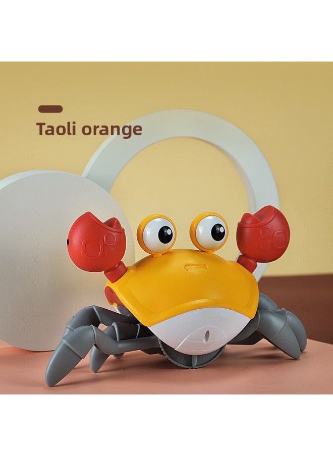 Children's Electric Induction Escape Crab Toy Baby Crawling Guide Toy 1-3 Years Old Educational Popular Online-Color:(Color Box) Orange-electric Induction Crab [with Ordinary Battery]-no Light Type  - Image 1