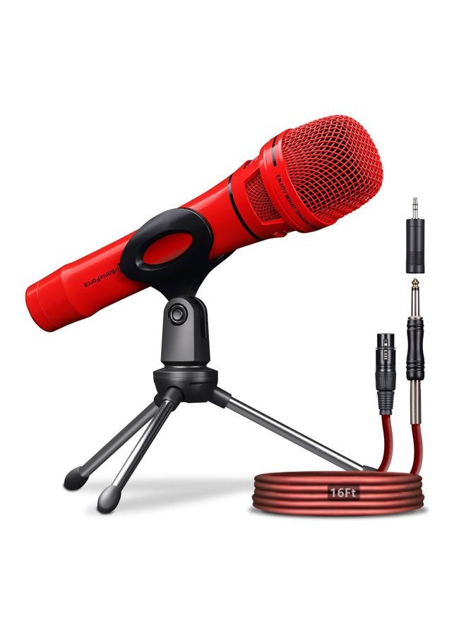 SonixForce XRL Dynamic Microphone - Karaoke Microphone for Singing Premium Handheld Vocal Mics with 16ft XLR to 1/4" Audio Cable - Microfono for Speaker, Mixer, Amplifier & Karaoke Machine - Image 1