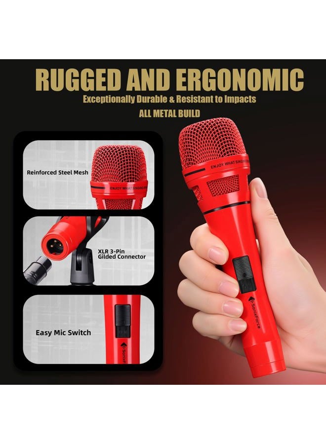 SonixForce XRL Dynamic Microphone - Karaoke Microphone for Singing Premium Handheld Vocal Mics with 16ft XLR to 1/4" Audio Cable - Microfono for Speaker, Mixer, Amplifier & Karaoke Machine - Image 3