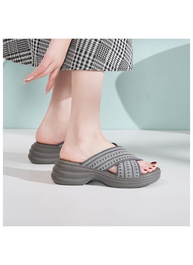 SIKETU Summer European Style Casual Wedge Women Open Toe Cross Straps Shoes  - Image 4