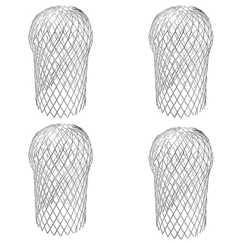 LÓVFEIFAN Fuvtory 4 Pack Gutter Guards, Gutter Downspout Guard, Expand Aluminum Gutter Guard Strainer Filter, Gutter Downspout Protectors, Stops Blockage Leaves Debris (3.5 Inch) - Image 1