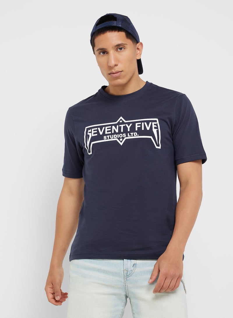 Seventy Five Graphic Print Oversized T-Shirt - Image 1