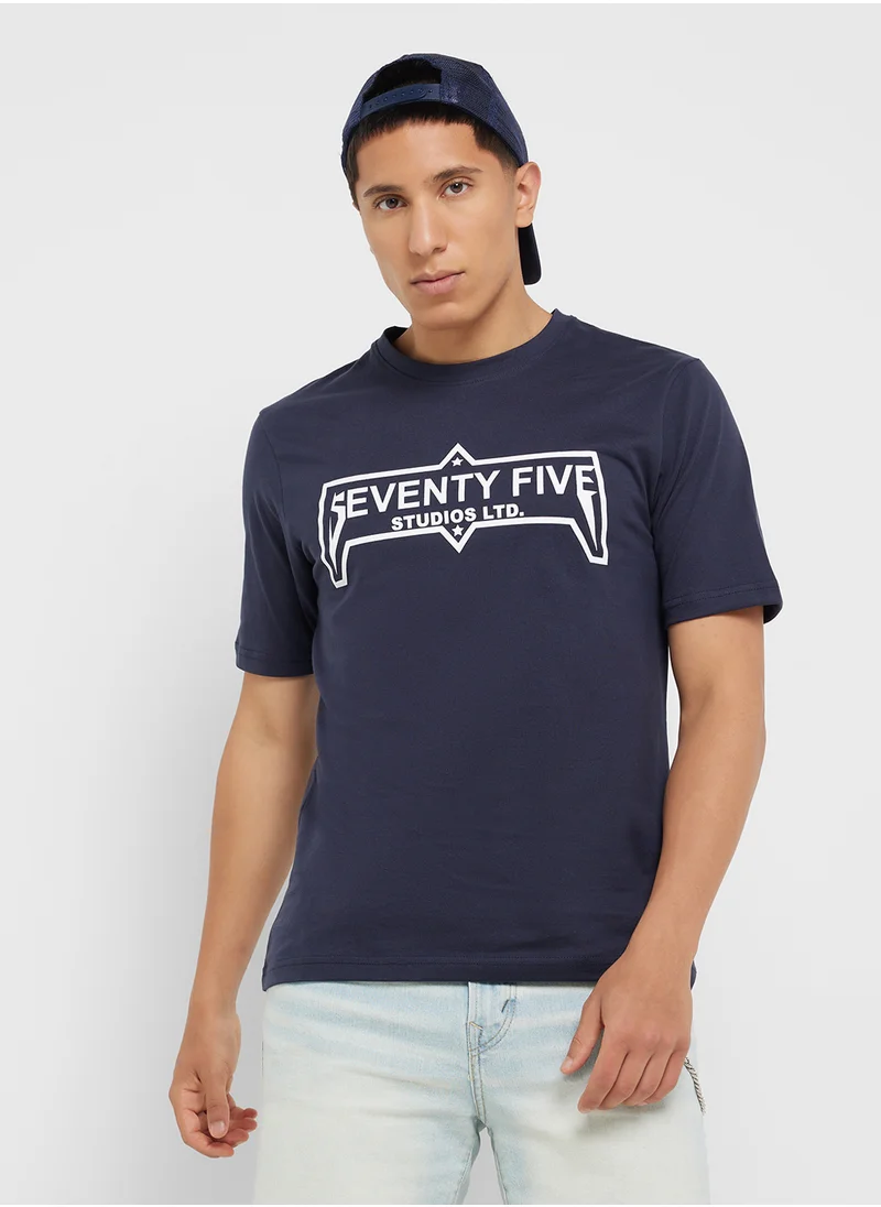 Seventy Five Graphic Print Oversized T-Shirt