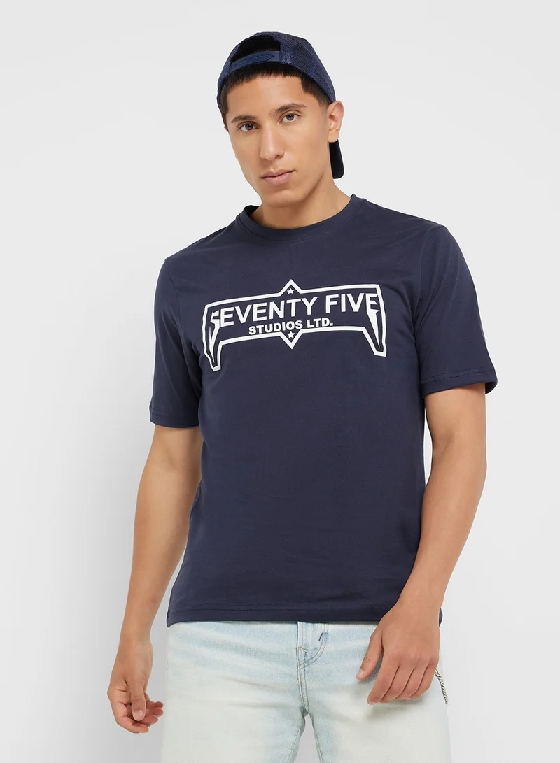 Seventy Five Graphic Print Oversized T-Shirt