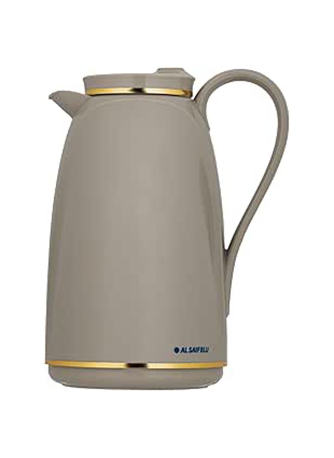 Alsaif Alsaif Blu Coffee And Tea Vacuum Flask , Leak-Proof And Keeps Drinks Hot, 1L , Dark Grey/Gold  - Image 1