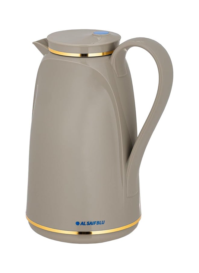 Alsaif Alsaif Blu Coffee And Tea Vacuum Flask , Leak-Proof And Keeps Drinks Hot, 1L , Dark Grey/Gold  - Image 3