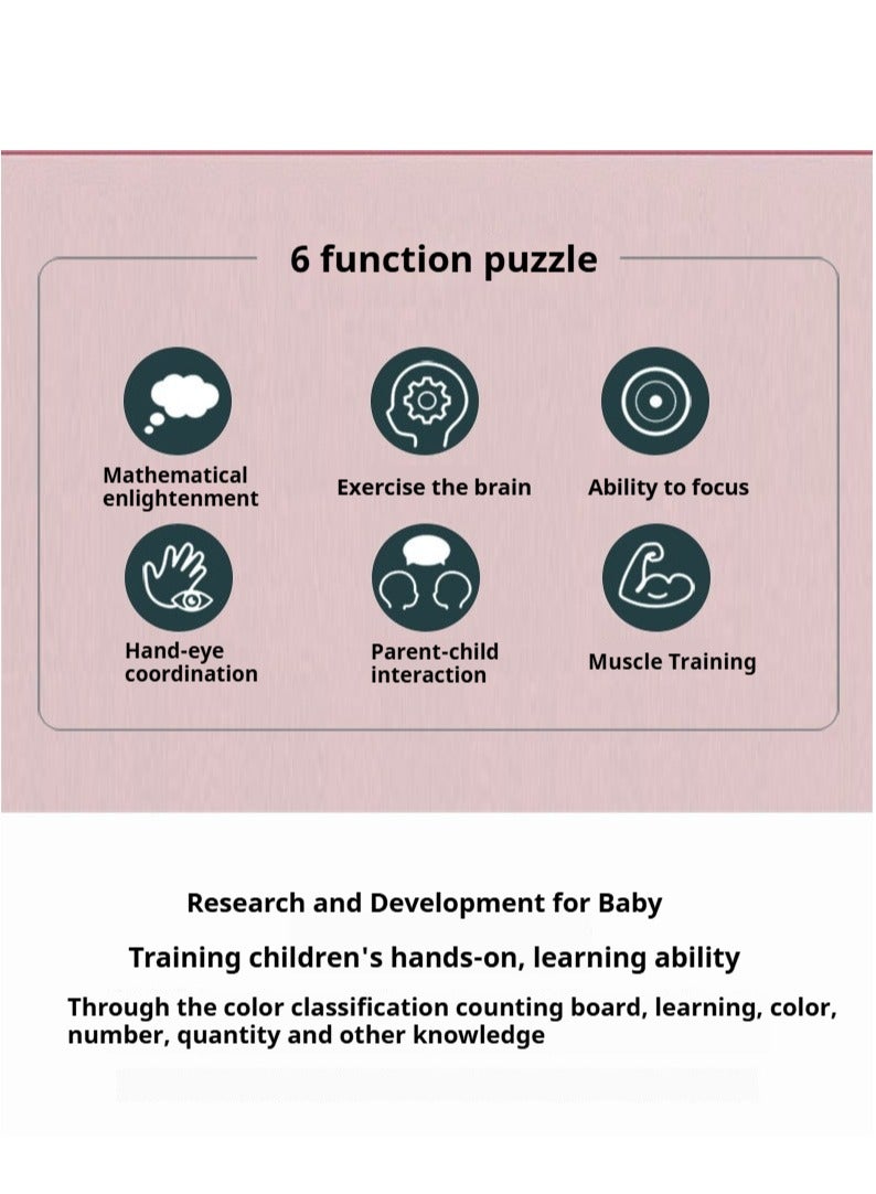 رواية الأطفال التركيز على التدريب لعبة اللغز ، لون الخشب تصنيف الكرة المغناطيسية للأطفال المشي القلم تشغيل التعليم المبكر لعبة اللغز ، الكرة المشي لعبة المتاهة - Image 2