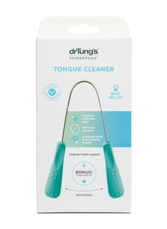 drTung's DrTung's Stainless Steel Tongue Scraper - Tongue Cleaner for Adults, Kids, Freshens Breath, Comfort Grip Handle- Tongue Scraper & Travel Case (1 Pack)  - Image 1