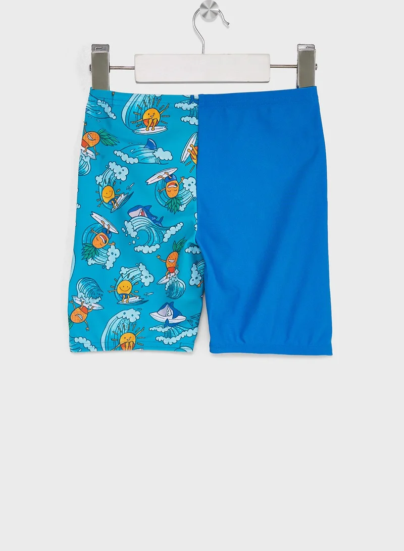 speedo Kids Digital Allover Swim Shorts