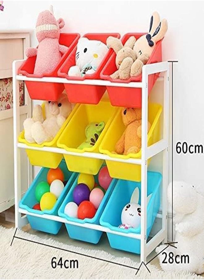 Arabest - Children Deluxe Multi-Bin Toy Organizer with Storage Bins Toy Boxes and Storage Toy Box Storage - Image 1
