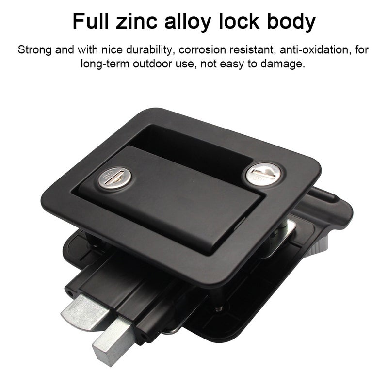 RV Door Lock Zinc Alloy Entry Door Latch Lock Replacement Kit with 2 Keys for Travel Trailer Campers RV Truck Cargo Hauler - Image 5