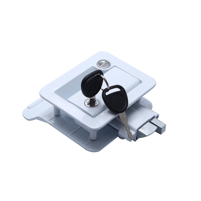 RV Door Lock Zinc Alloy Entry Door Latch Lock Replacement Kit with 2 Keys for Travel Trailer Campers RV Truck Cargo Hauler - Image 2