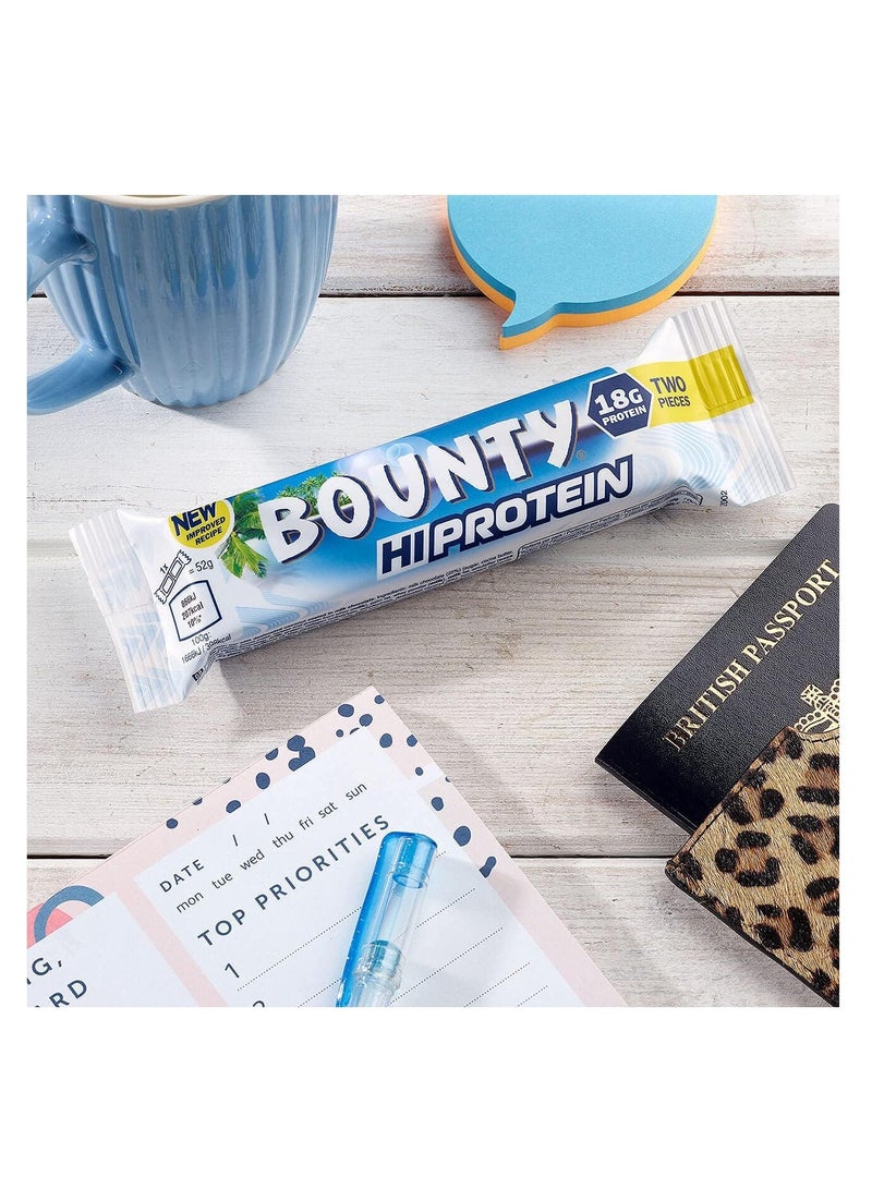 Bounty Hi Protein Coconut Bar 52g Pack of 12 - Image 2