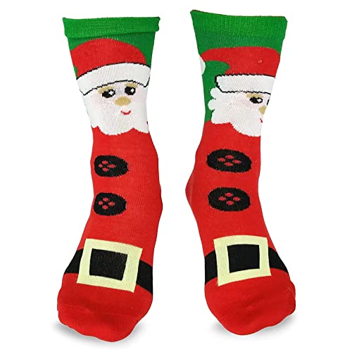 TeeHee Socks TeeHee Christmas Holiday Fun Knee High Socks for Women 3-Pairs Rugby Stripe Candy Cane - Image 4