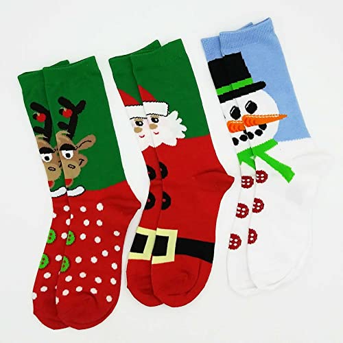 TeeHee Socks TeeHee Christmas Holiday Fun Knee High Socks for Women 3-Pairs Rugby Stripe Candy Cane - Image 2