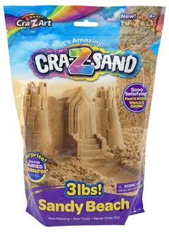 Cra-Z-Art Cra-Z-Sand 3Lb Bag Of Amazing Beach Sand With Surprise Sand Tool, Shape, Mold And Slice It, Fun Sensory Toy For Ages 4 And Up  - Image 1