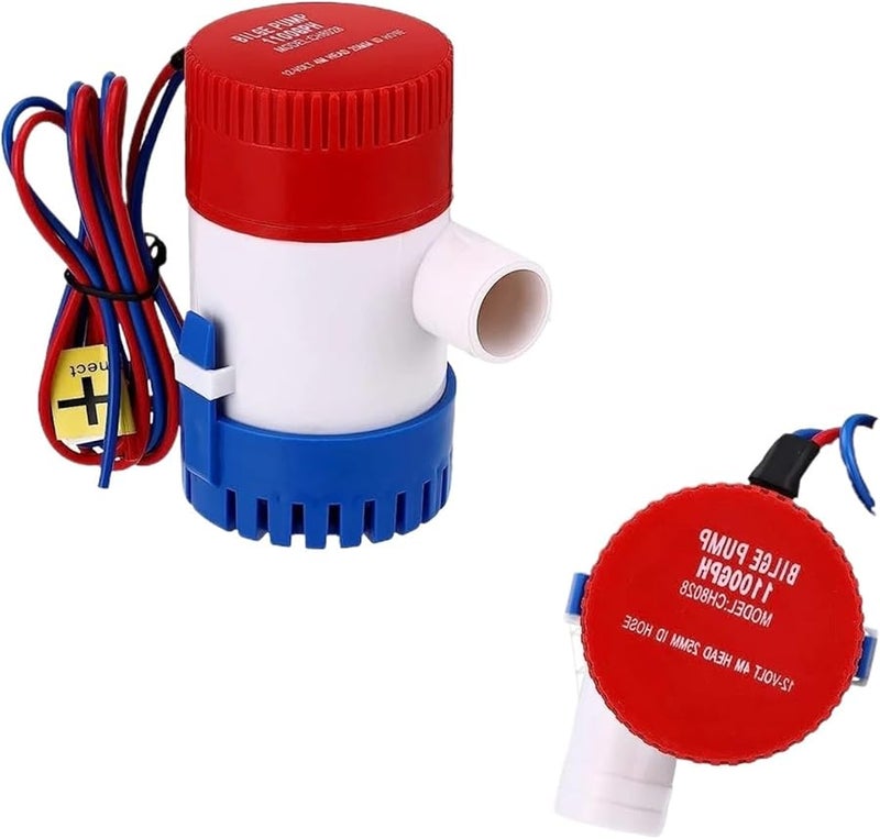 12V Submersible Bilge Water Pump 1100GPH For Boat Seaplane Motor Homes PVC Pipe Fittings - Image 3