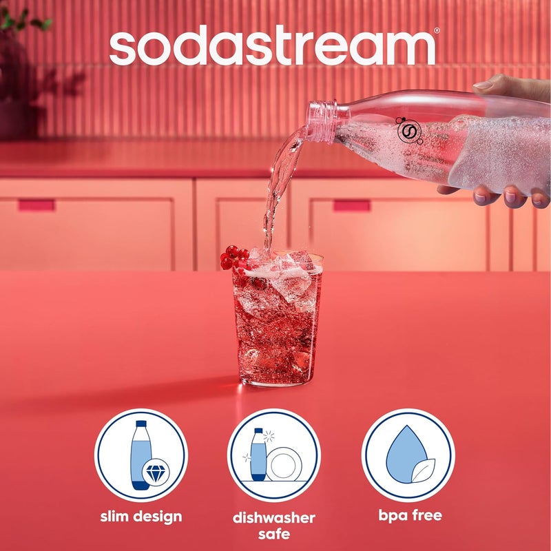 SodaStream Black Slim Carbonating Bottles Twin Pack, 1L Pack Of 2 Low dust buildup - Image 5