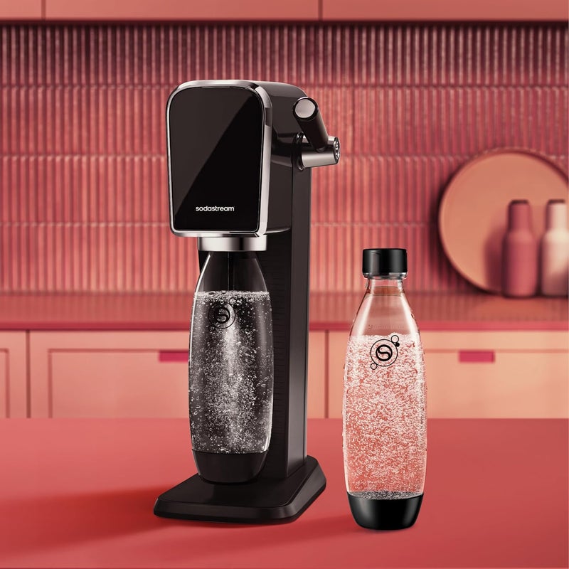 SodaStream Black Slim Carbonating Bottles Twin Pack, 1L Pack Of 2 Low dust buildup - Image 2