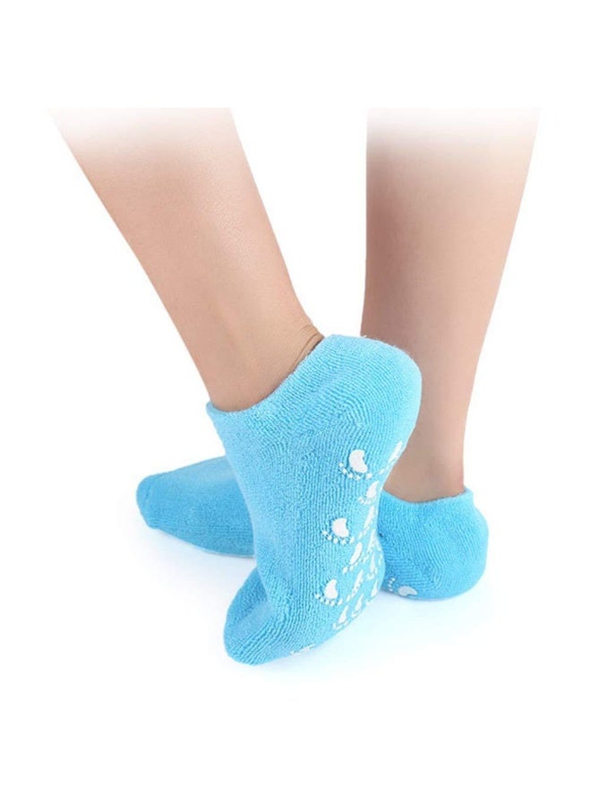 زوج واحد جوارب سيليكون جل مرطبة للكعبين والقدمين المتشققة – جوارب ناعمة للعناية العميقة بالقدمين، علاج وترطيب وتنعيم الجلد – جوارب سبا قابلة لإعادة الاستخدام للنساء والرجال، بديل قناع القدم للعناية الليلية، الاسترخاء، واستعادة نعومة القدمين - Image 2