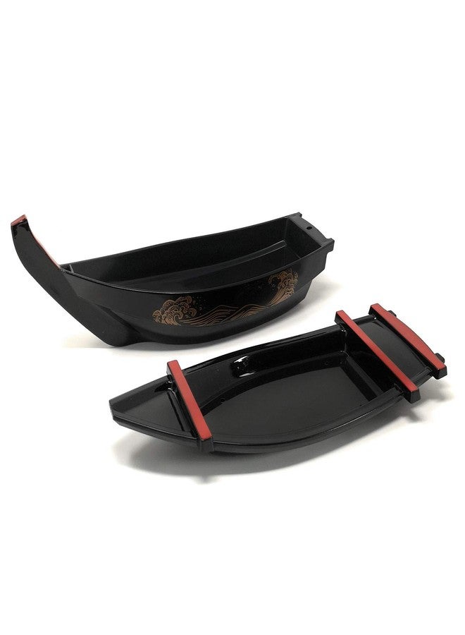 Asian Home Japanese Sashimi Sushi Boat Plate Detachable Serving Tray For Restaurant Home Dining Decorative Dinnerware Party Hosting Display Boat 14" - Image 5
