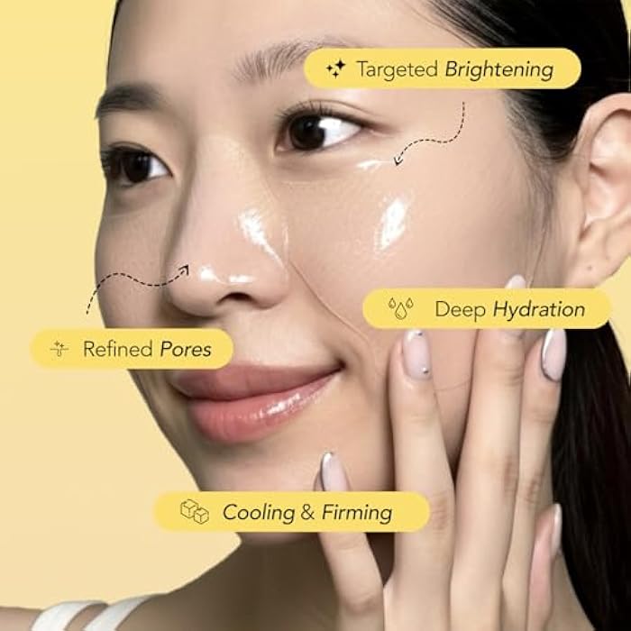Saturday Skin Yuzu Vitamin C Hydrogel Mask, Cool Soothing Texture, Deep Hydration,Daily & Overnight Mask Suitable for All Skin Types, Korean Skincare, 4EA - Image 5