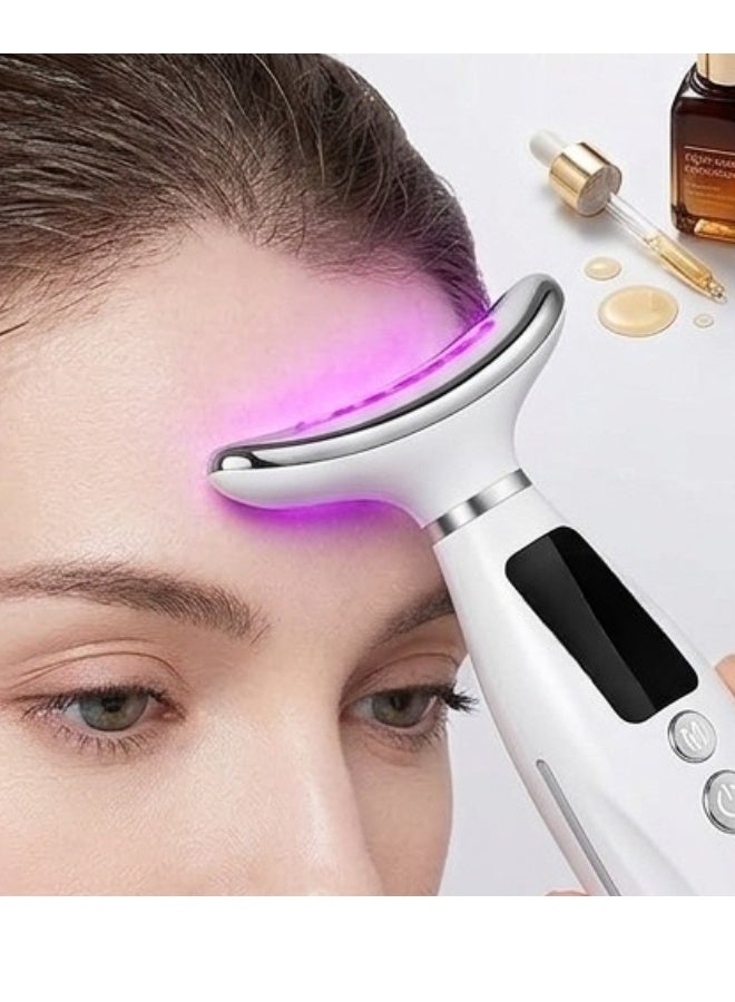 جهاز مساج وشد الرقبة والوجه بتقنية LED – جهاز عناية بالبشرة قابل للشحن للعناية بالرقبة وخط الفك والوجه - Image 4