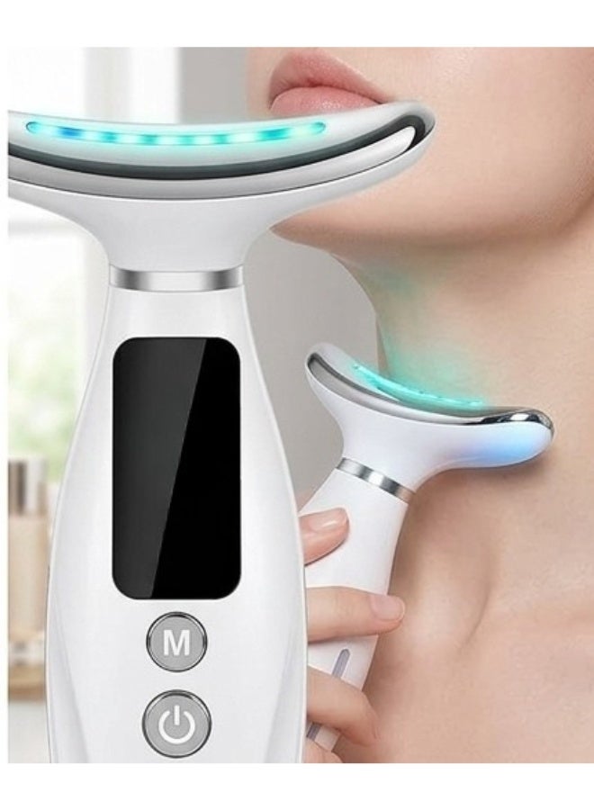 جهاز مساج وشد الرقبة والوجه بتقنية LED – جهاز عناية بالبشرة قابل للشحن للعناية بالرقبة وخط الفك والوجه - Image 5