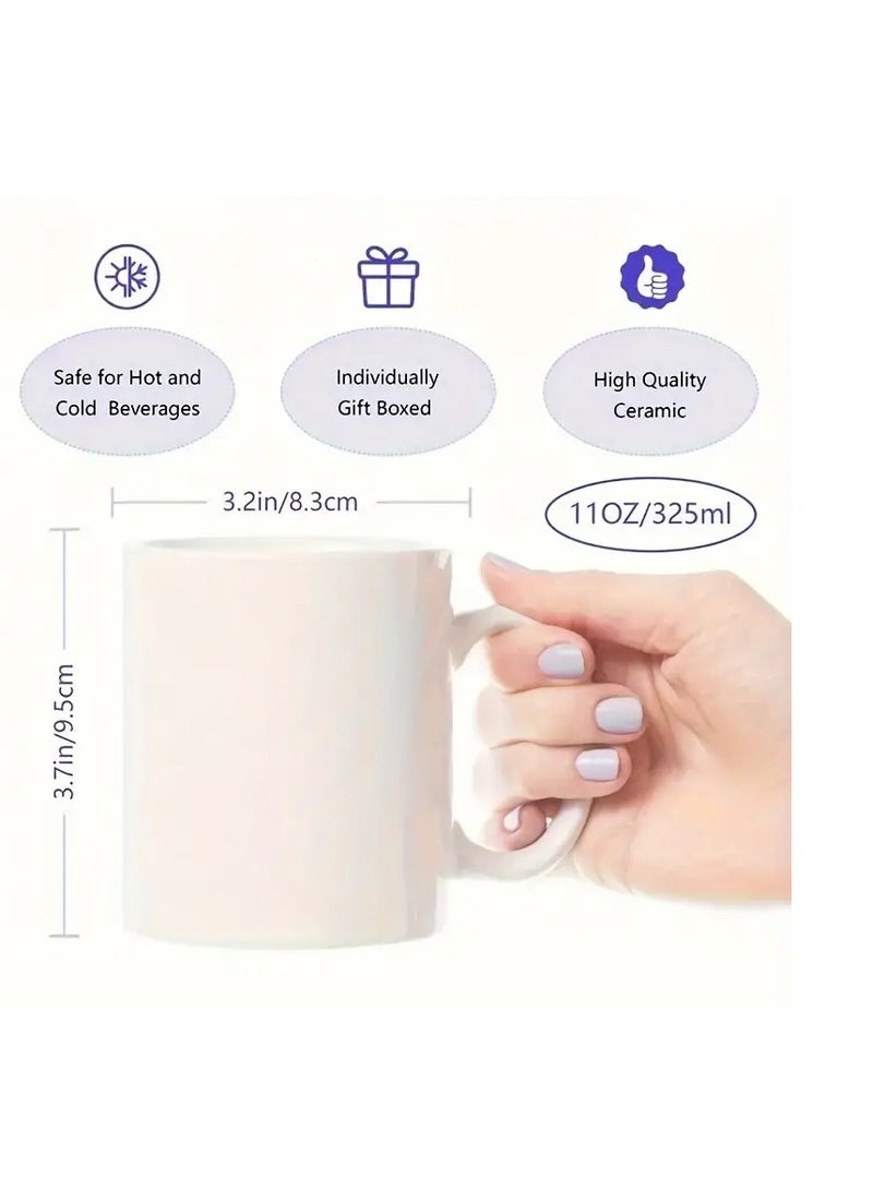 RYN Halloween Gift Themed Ceramic Mug  Reusable Coffee Tea & Milk Cup with Fun Prints  Perfect Gift for Parents Birthdays & Holidays white - Image 3