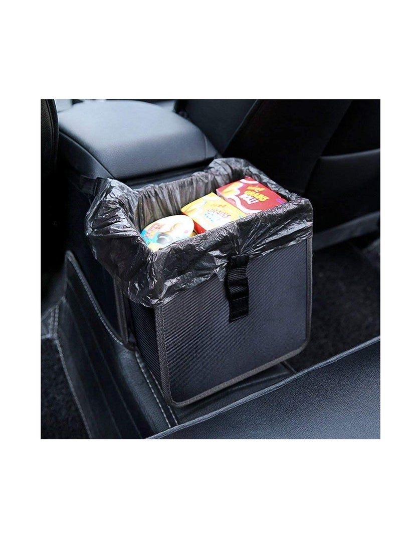 KASTWAVE Hanging Car Trash Bag Can Premium Waterproof Litter Garbage Bag Organizer 1.85 Gallon Capacity Black  - Image 1