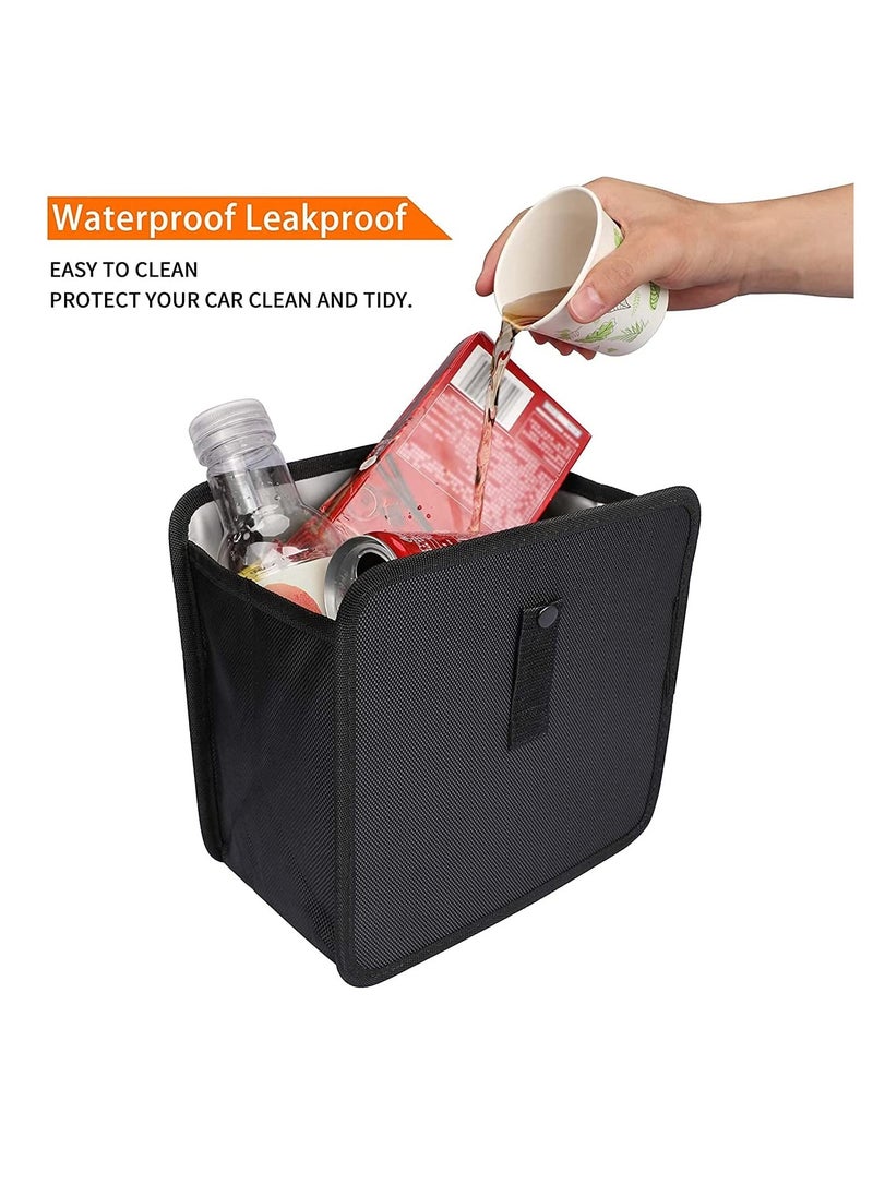 KASTWAVE Hanging Car Trash Bag Can Premium Waterproof Litter Garbage Bag Organizer 1.85 Gallon Capacity Black  - Image 5